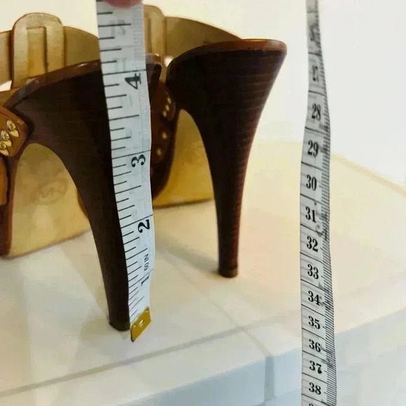 Michael Kors leather upper made heels Chestnut size 6.5 - Picture 5 of 9